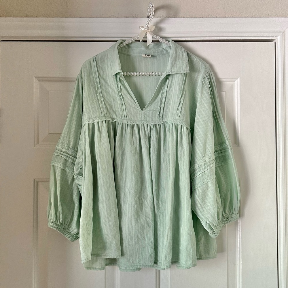 Ivy Jane Mint Peasant Tunic